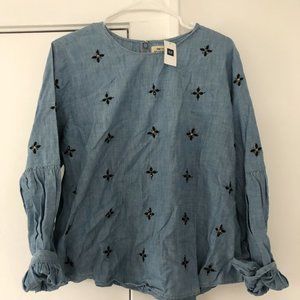 Gap Embellished Chambray Shirt